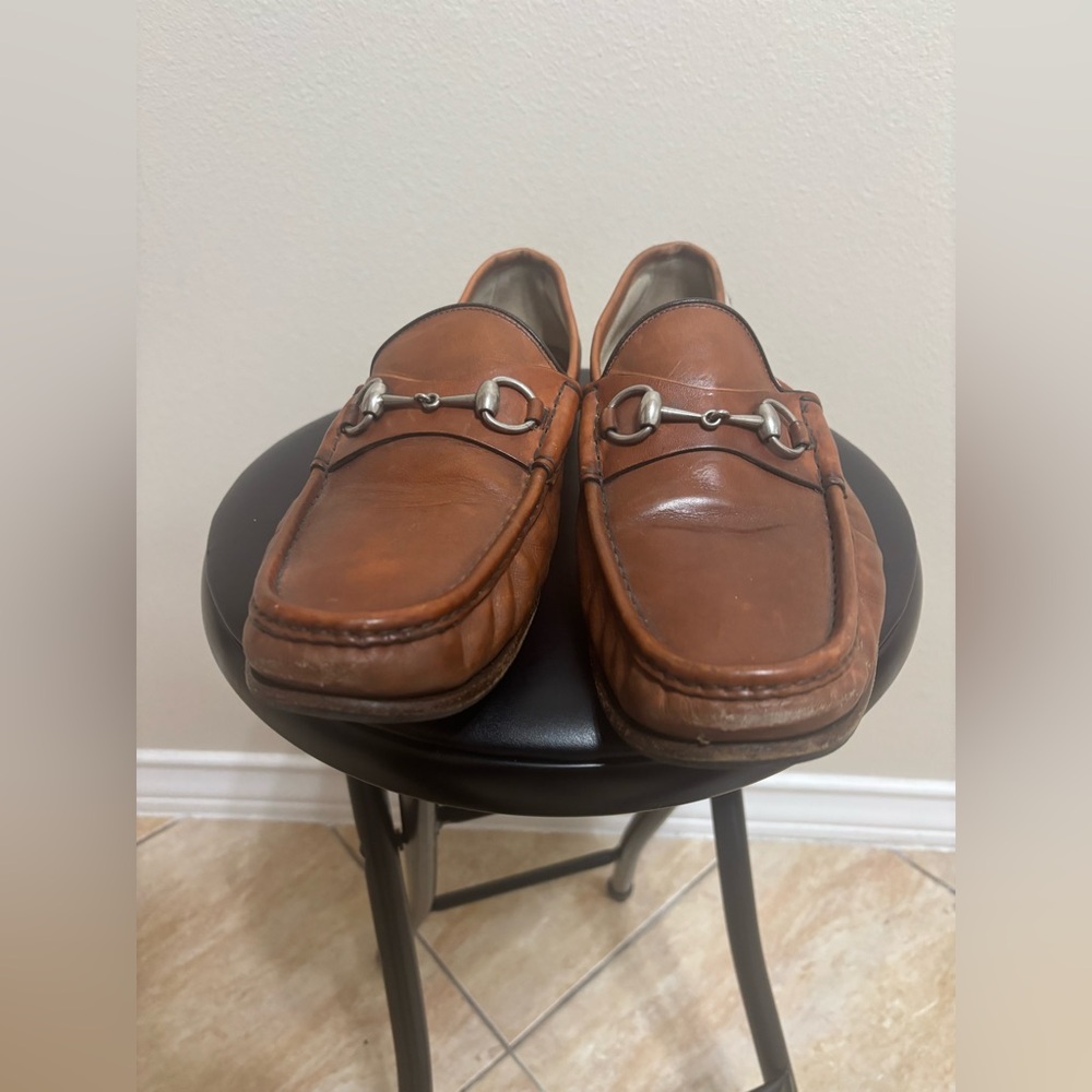 GUCCI 1953 Silver Horsebit Leather Loafer Brown Sz 10.5 $1000 Brixton Jordaan - Picture 13 of 15